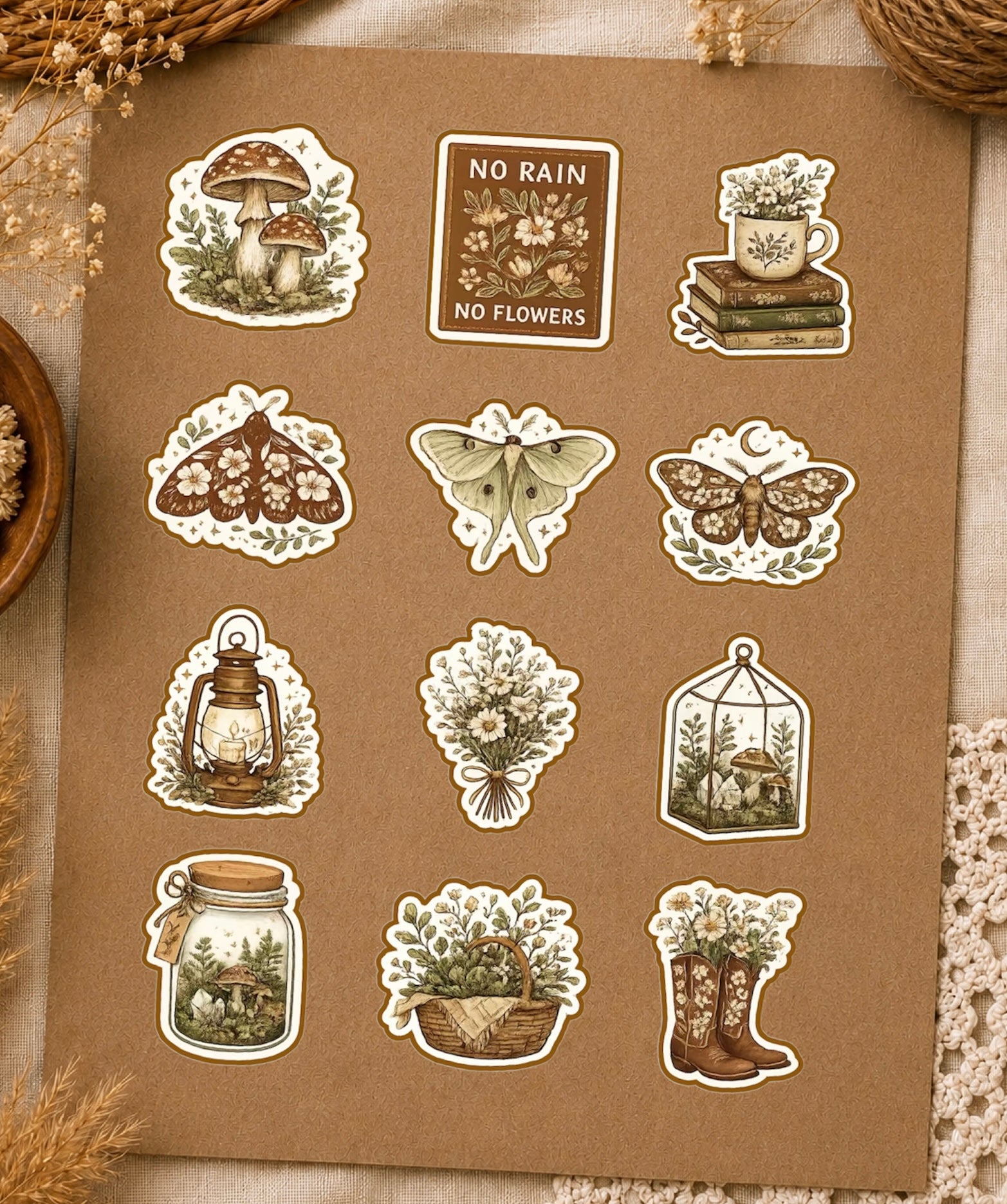 Western Cottagecore Stickers