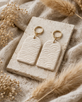 Textured Arch Clay Earrings