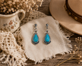 Turquoise Teardrop Western Earrings